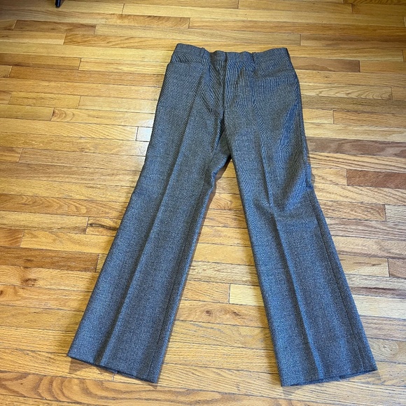 Vintage Tailored Tweed Straight Leg Pleated Pants - Picture 4 of 8